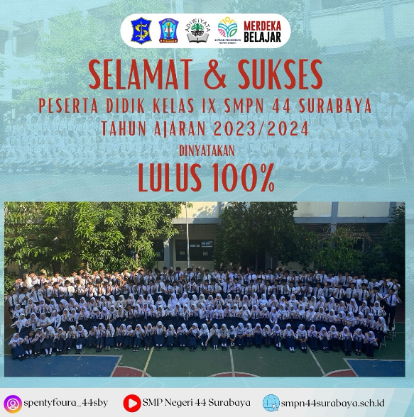 Selamat Dan Sukses untuk kelas IX tapel 2023/2024